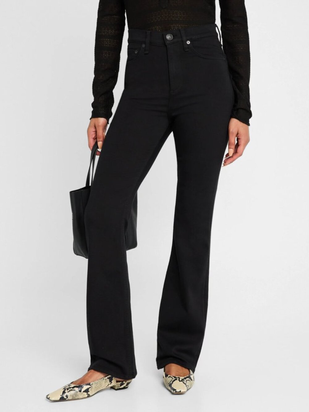 Rag & Bone Flexi Peyton Bootcut Jeans – Black | Size 25 | EUC
